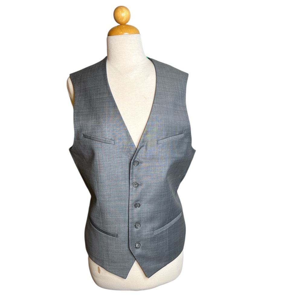 Express Charcoal Gray Women’s Vest – Tailored Button Front
